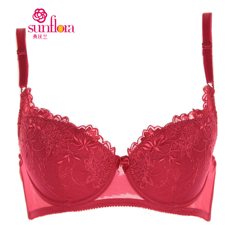 Sun flora underwear push up embroidery flower lace sexy bra az713