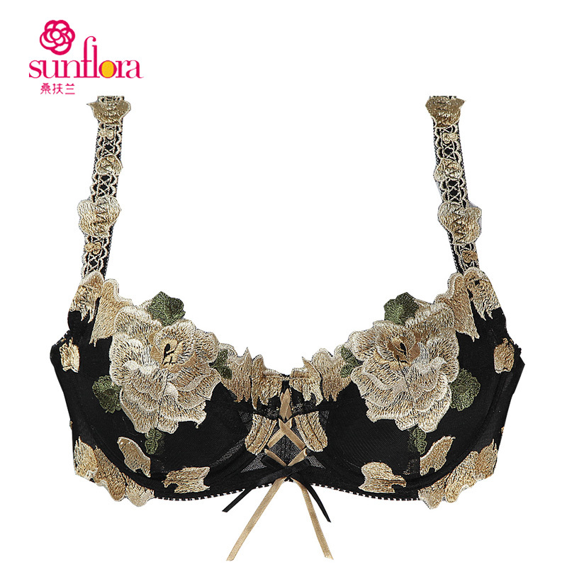 Sun flora underwear push up sexy quality embroidery dual bra ak606