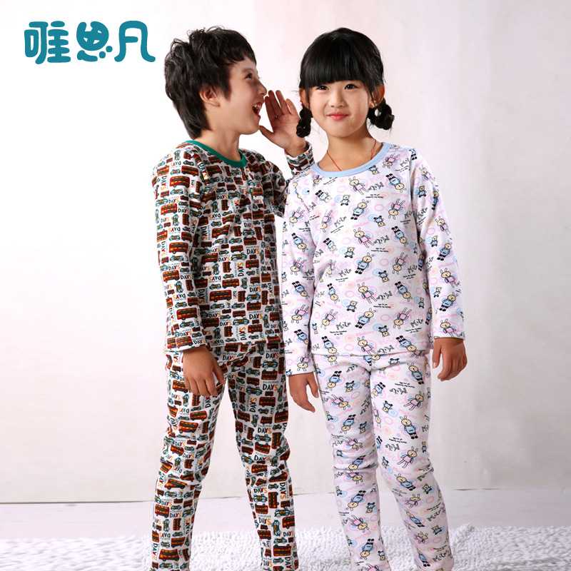 Sunfed children's clothing autumn 2012 set child thermal underwear set thickening plus velvet lounge