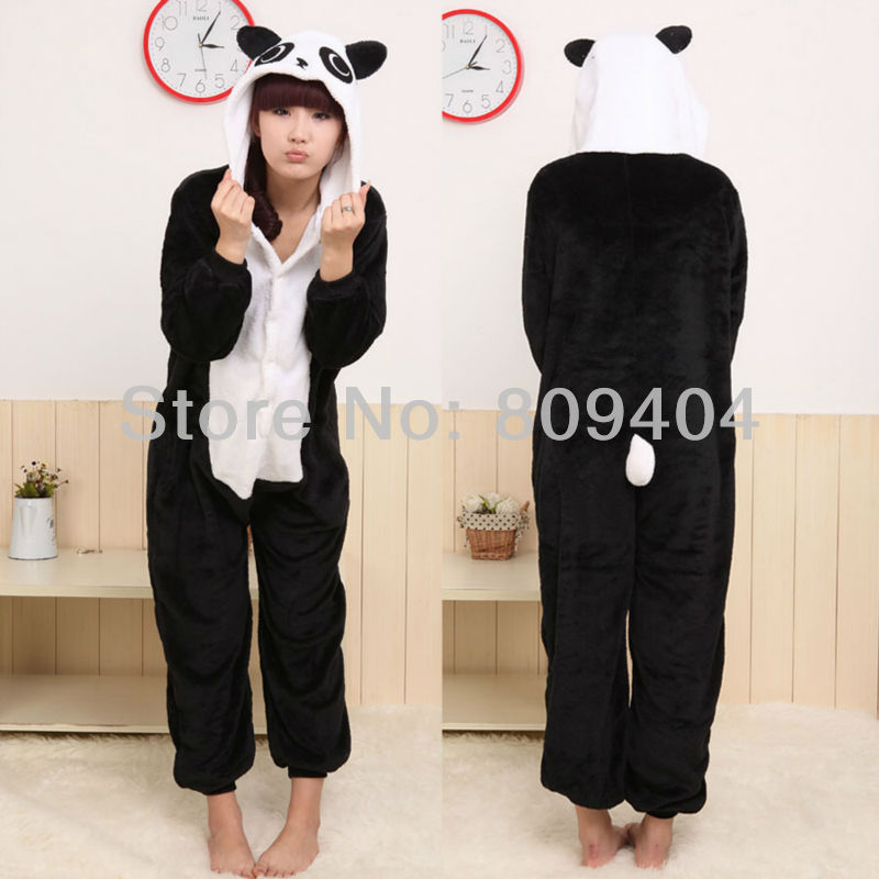 Sunlun Free Shipping Cute Panda   Lovers Pajama Coral Fleece Thickening Sleepwear SCW-15010