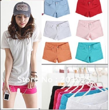 Super deal   high quality multicolor 100% cotton lady shorts/ short pants/ladies clothes 5pcs/lot