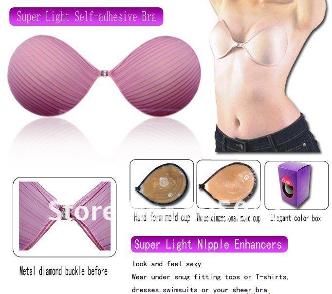 super light self-adhesive bra free bra invisible bra with 2 colors 100pcs/lot + free shipping