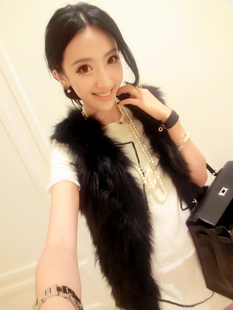 Super luxurious fox fur vest 204 FM