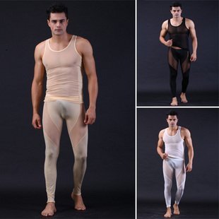 Super sexy /Free Shipping/Men's&women's  long pants /lover pants/long underwear/mesh style wear/three colors