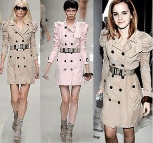 Super star Chiling Lin asmama fashion classic double breasted shrug trench coat free shipping M/L WD21