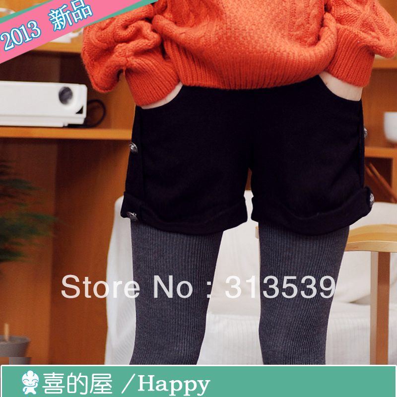 Super thermal woolen fashion maternity shorts boot cut jeans prettifier maternity clothing maternity pants 52887