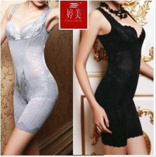 Superacids seamless natural bamboo charcoal kineticenergy fat burning one piece shaper slimming