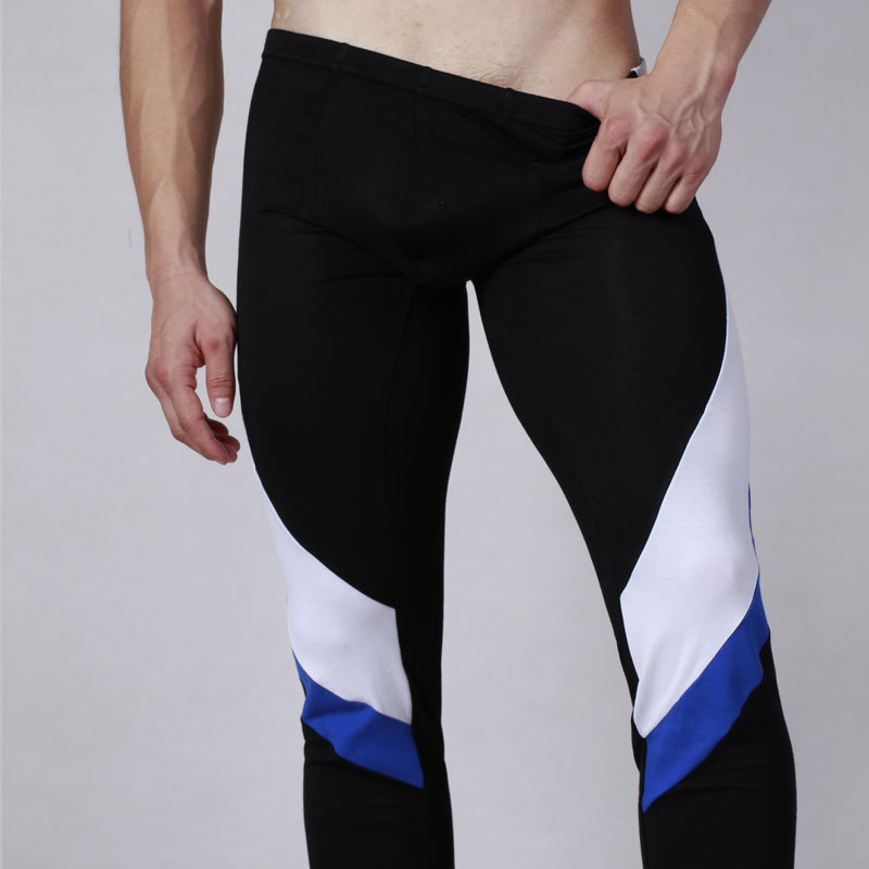 Superbody low-waist male tight long johns men's modal underwear ankle length trousers underpants thin warm pants