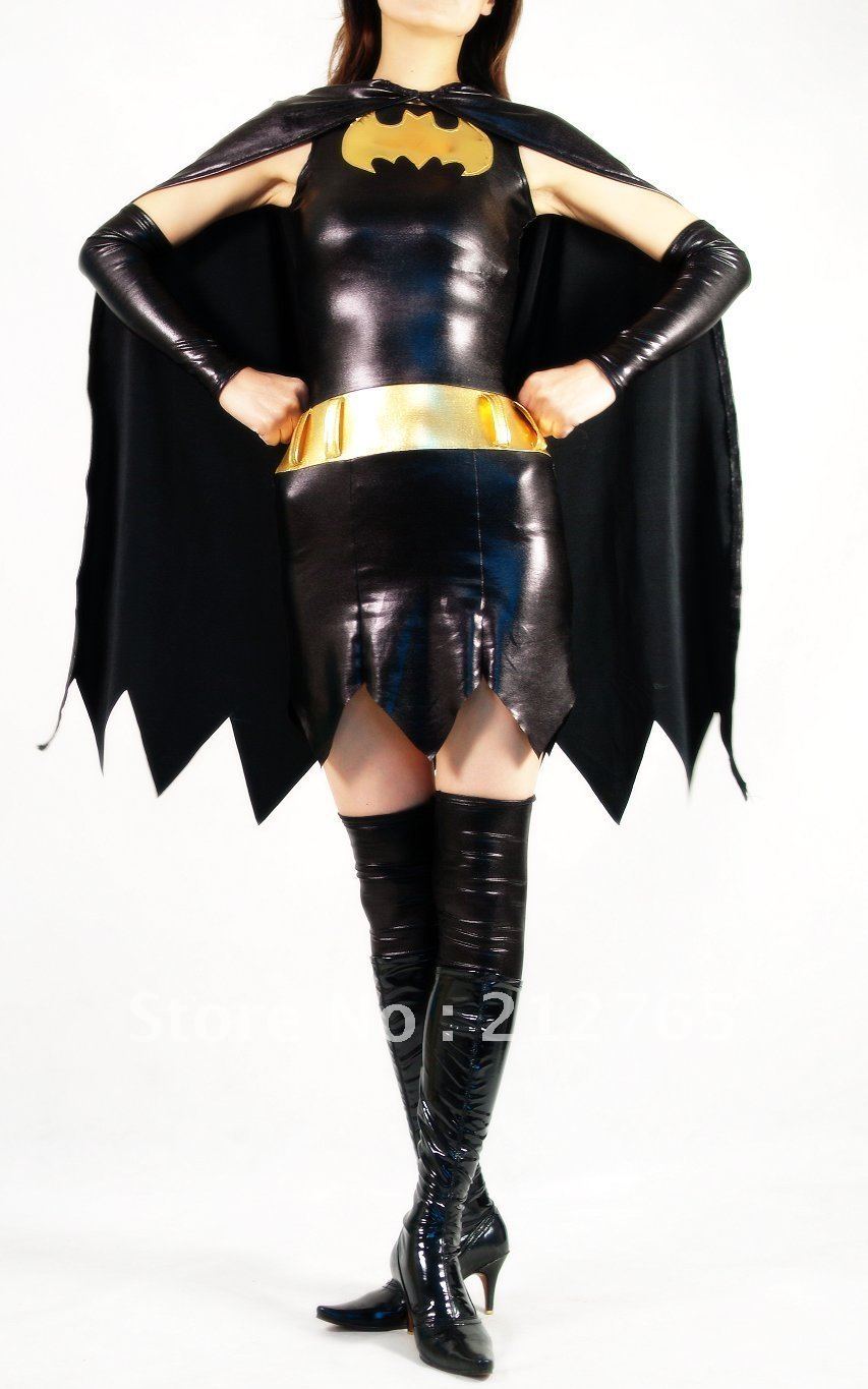 SuperHero Zentai Shaper Black Glue Female Tights Z21