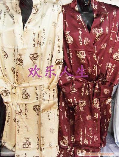 Suzhou silk vintage male elegant silk robe many kinds of color