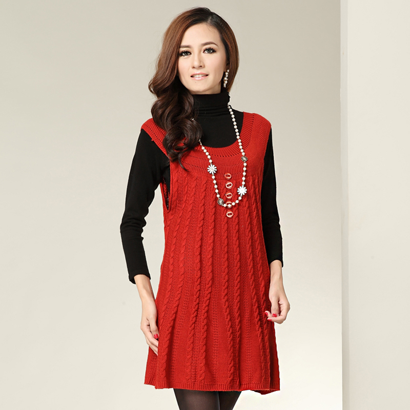 Sweater female hznz high quality autumn and winter women clothes 6889 fashion black red green thermal