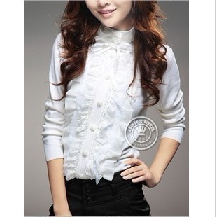 Sweet lace turtleneck basic shirt for women short design ruffle hem stand collar thin pullover sweater tops multicolors