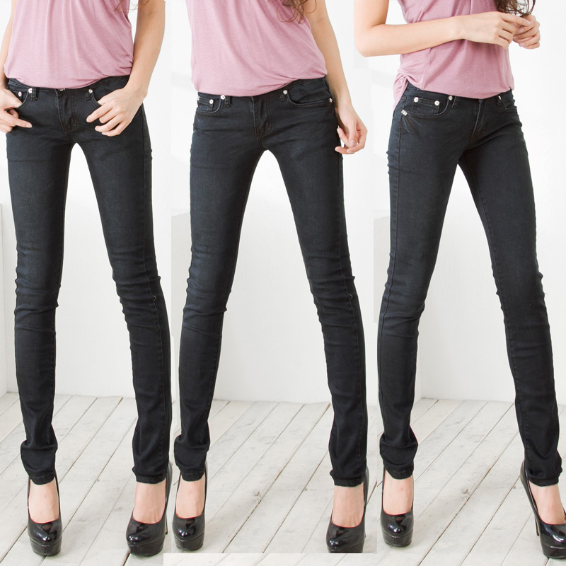 Sweet miss jeans female butt-lifting skinny pants pencil pants long trousers black