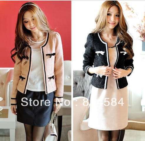 Sweet OL women Bow Jacket 2 colors CT023