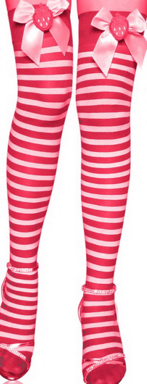 Sweet pattern bow straight socks knee-high socks color 7816 red