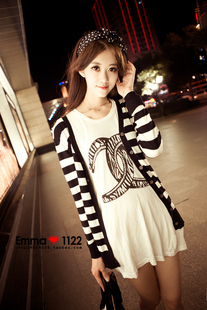 T 2013 spring stripe cardigan