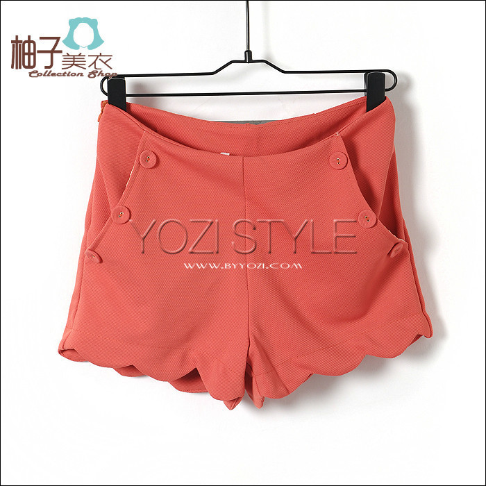 T-879-021 spring and summer 2012 fashion women's wave laciness slim hip shorts female trousers