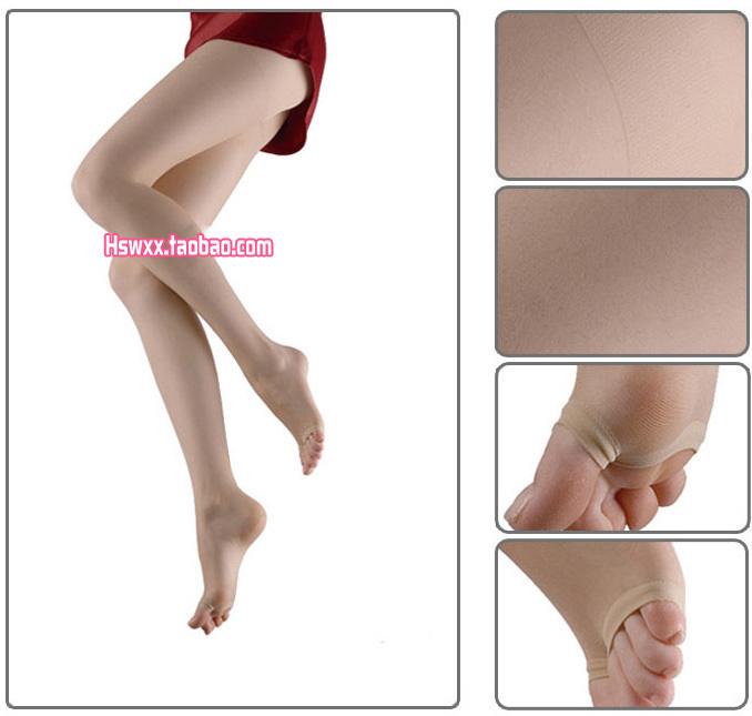 T invisible seamless 3d open toe socks open toe stockings toe ultra-thin meat pantyhose