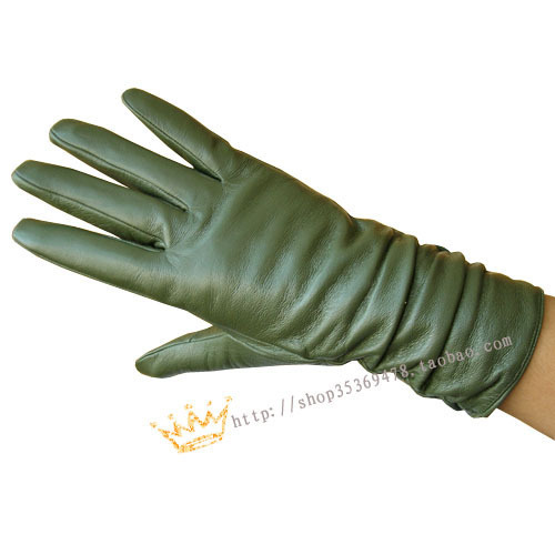 T star high quality suede women's genuine leather gloves smoke