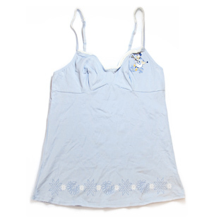 TANG 70 ETAM etam light blue 100% cotton women's basic spaghetti strap vest underwear