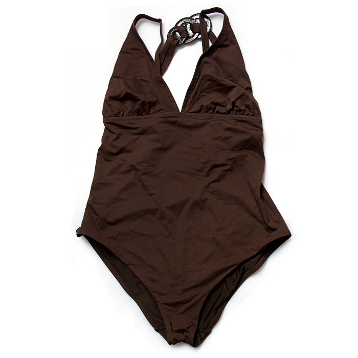 TANG Lkw brown women's cotton polyester body shaping bodysuit lingerie