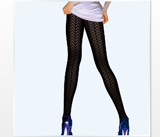 Tattoo transparent and seamless jacquard pantyhose velvet stockings  280D