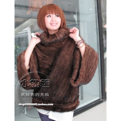 Temperament mink fur coats Jacket overcoat suit outwear clothes neck warm