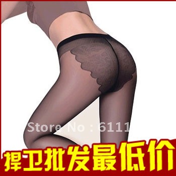 Temperament quality guarantee butterfly  seamless transparent  pantyhose  wire socks 12pics available balck SC001 Free/shipping