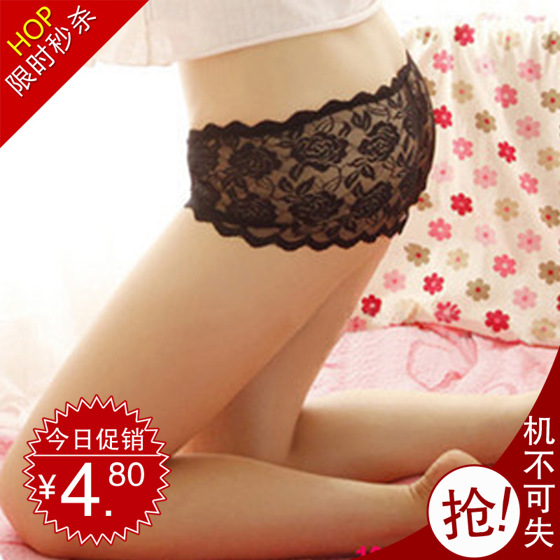 Temptation sexy panties female transparent gauze lace MA-211 panties female full seamless panty mix wholesale 3pc/lot