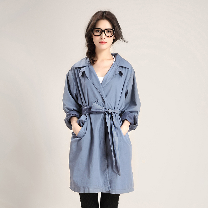 Tgp fashion batwing sleeve plus size loose long design female trench outerwear 11.11 coupons