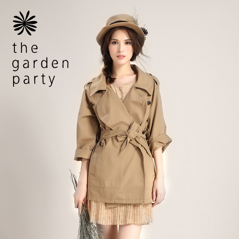 Tgp2012 trench female outerwear autumn new arrival batwing type medium-long double breasted fashion trench female