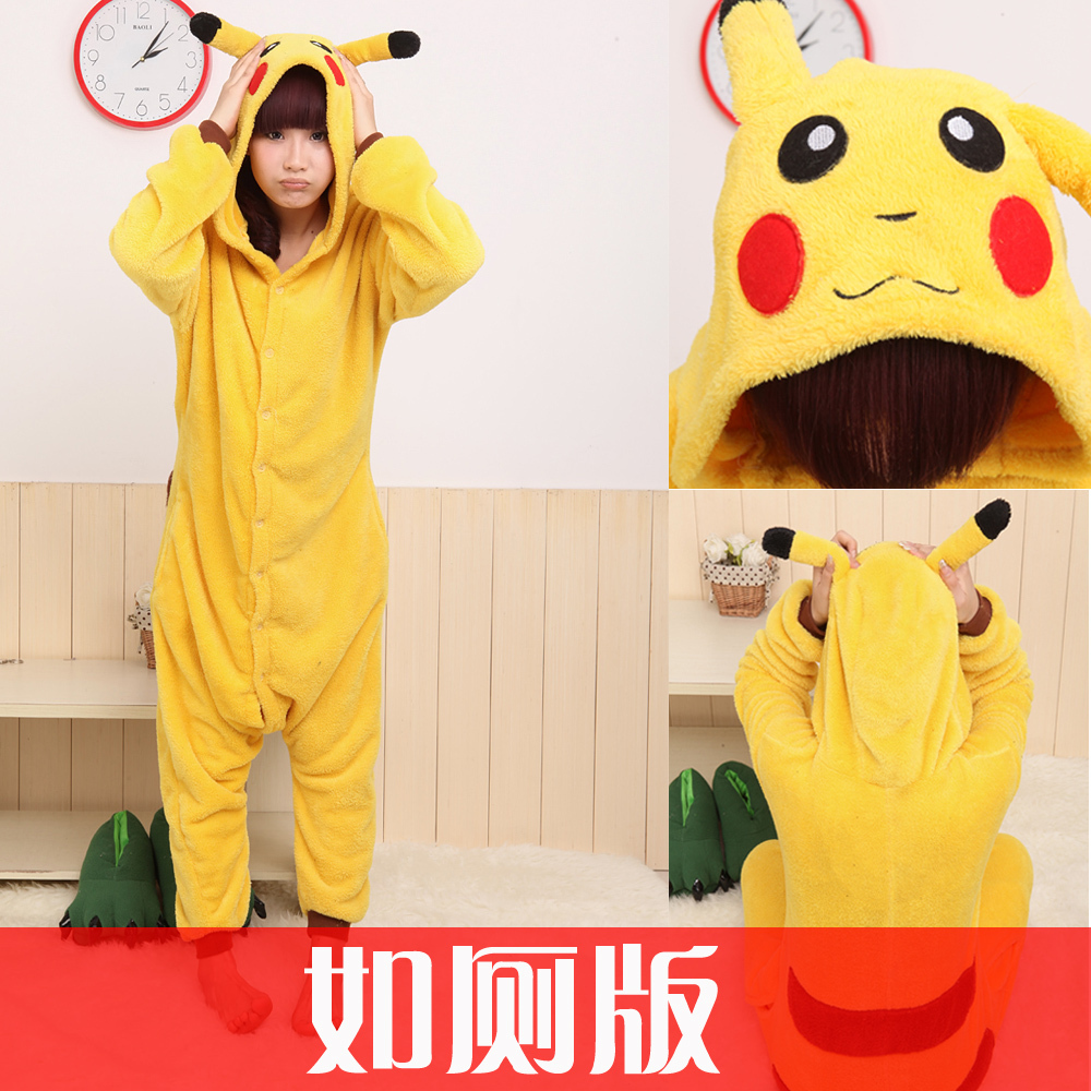 Thatmany coral fleece one piece sleepwear cartoon lovers design lounge winter thickening