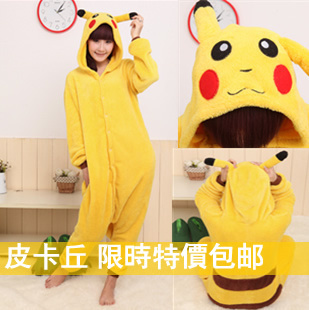 Thatmany lovers cartoon animal thickening coral fleece one piece clothes