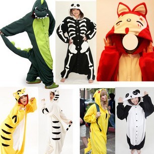 Thatmany penguin tiger cartoon animal lovers one piece sleepwear autumn and winter lounge