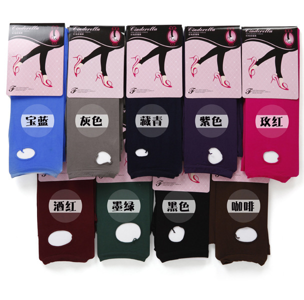 The 1056 colored velvet hot models stepped foot tights Ms. stockings wholesale