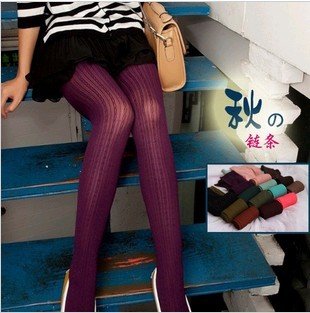 The 8 word chain stripes Serratula base was thin pantyhose vertical stripes of color velvet stockings tights