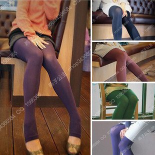 The candy-colored high quality velvet micro through the meat to step on the wild stockings ultra-thin pants