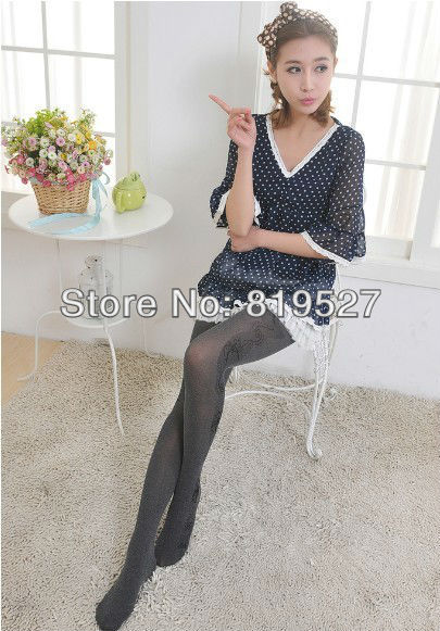 The cool pose 2013 Korean socks elegant butterfly stockings pantyhose sesame new fashion hip breathable tights female