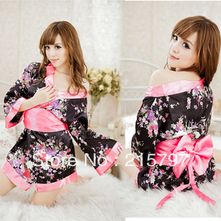 The Japanese sexy pajamas Japanese cherry kimono temptation female lovely clear yukata robe 6 kinds of styles to choose