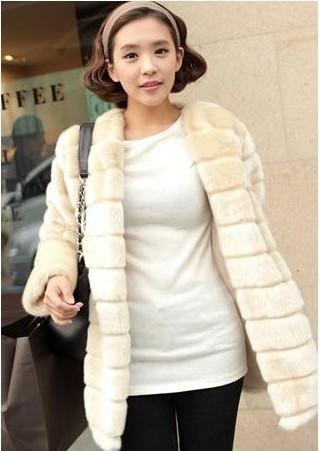 The Korea authentic spot purchase of aristocratic luxury noble sexy long section of imitation fur jacket coat