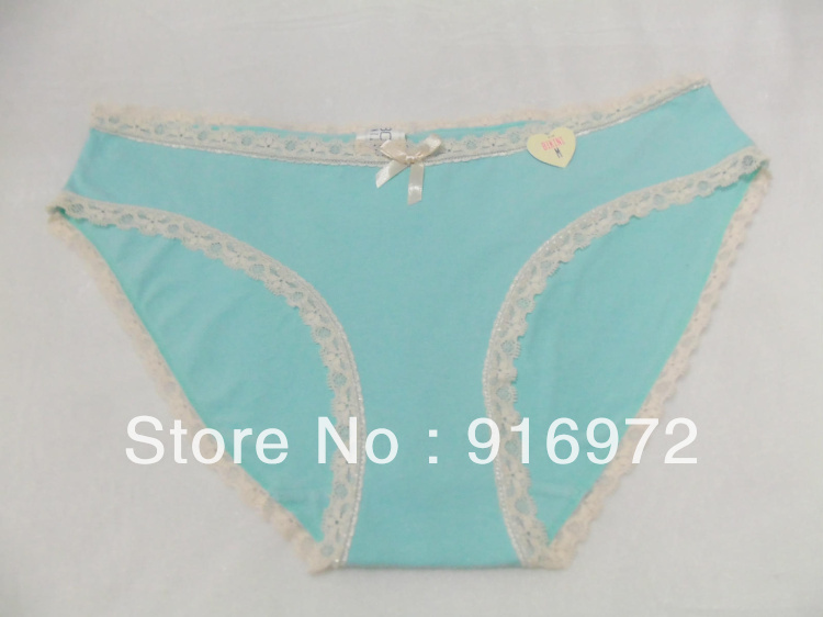 The last 2pc cotton high stretch  low waist lace cute panties 6$ free shipping