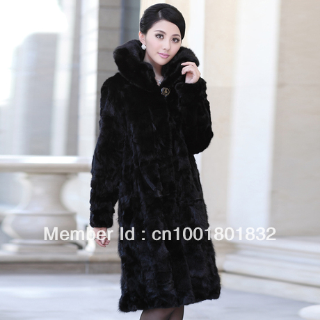 The new 2013 fur female mink coat in paragraph long mink spell big spelling a sable collar mink coat