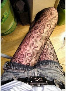 The new European and American-style rock leopard sexy leopard fishnet stockings stockings with pants