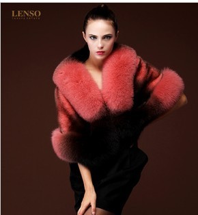 The new mink fur stole fur coat fur shawl coat free shipping