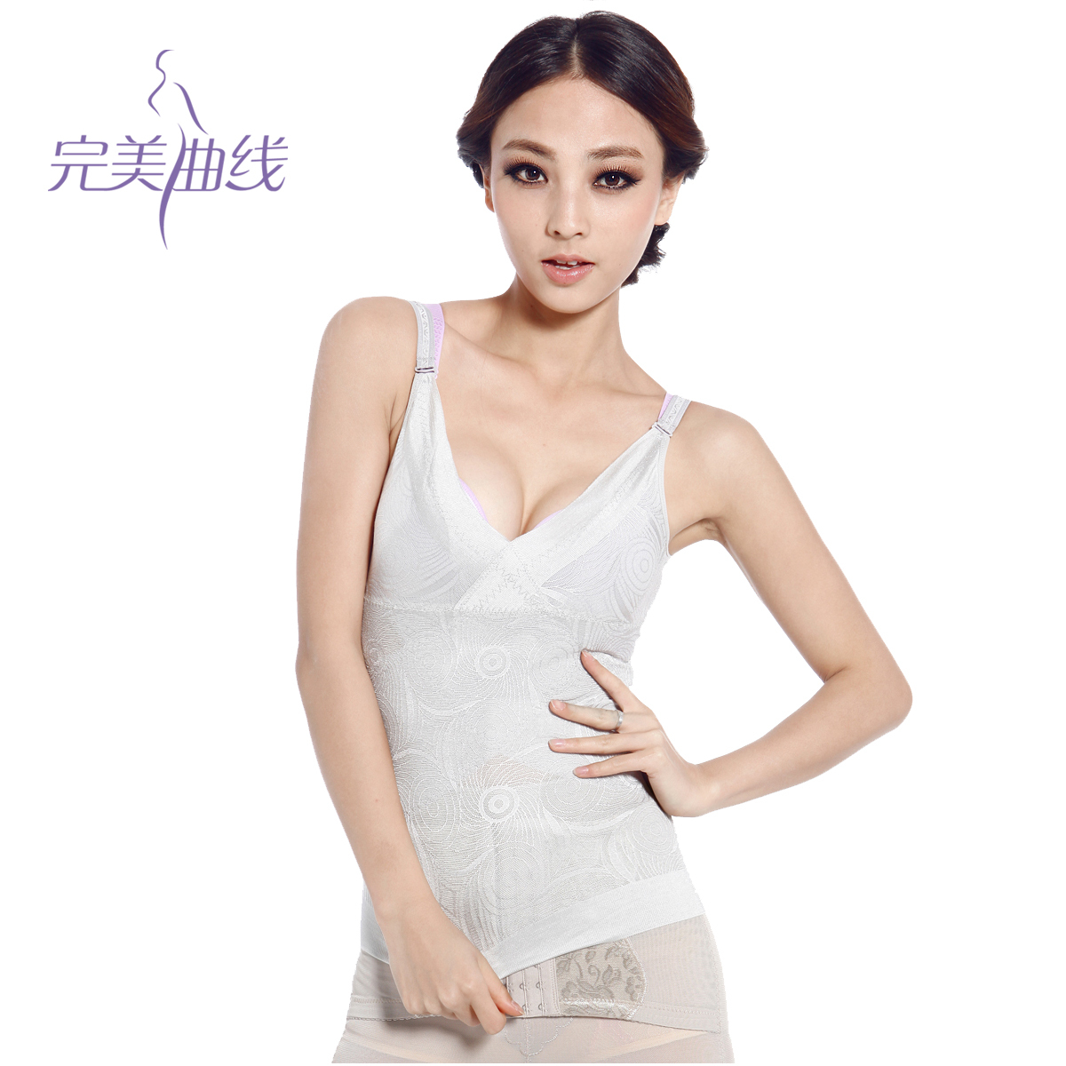 The perfect curve of strengthen the bodice body shaping underwear puerperal slimming vest tiebelt bra seamless 9019 new arrival