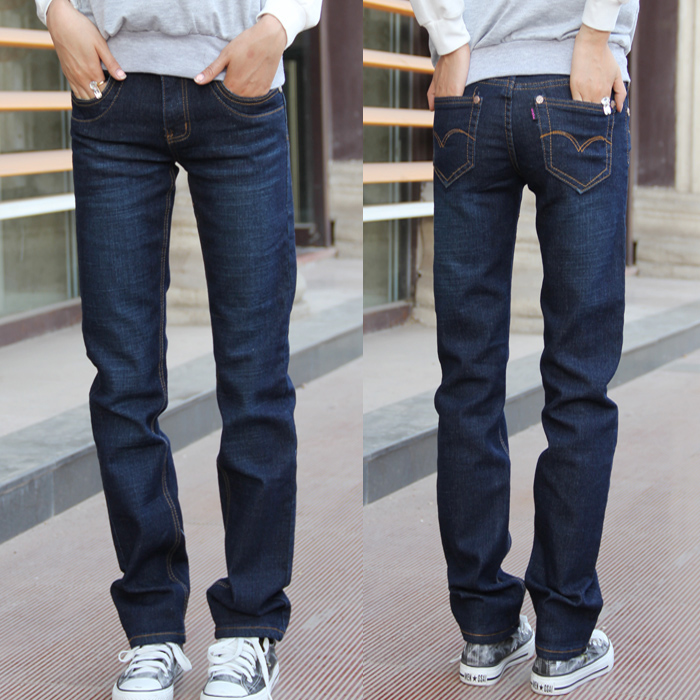 The rest, denim trousers loose straight canister Korean skinny black dark blue tide FreeShipping 2013 WGN 043