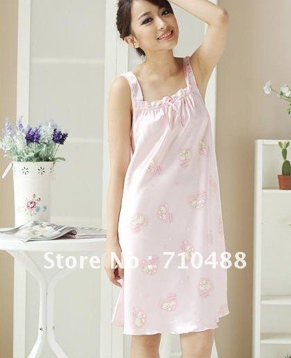 The sling Lingerie female spring and summer lovely pig pajamas silk home service super Meng Wawa Shan color