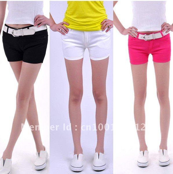 The summer 2012 new jeans new color shorts colored cotton 987 free shipping by China post