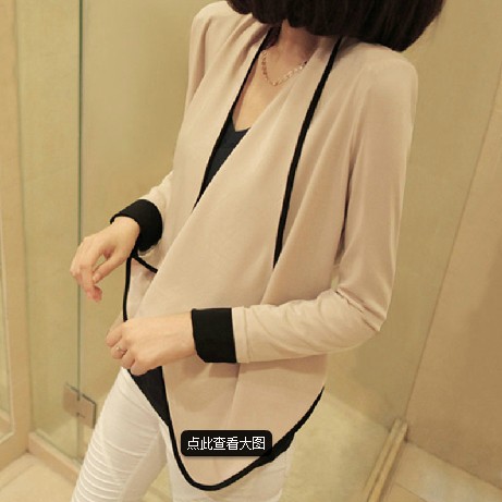 The wild fashion loose long-sleeved shoulder pads short paragraph jacket