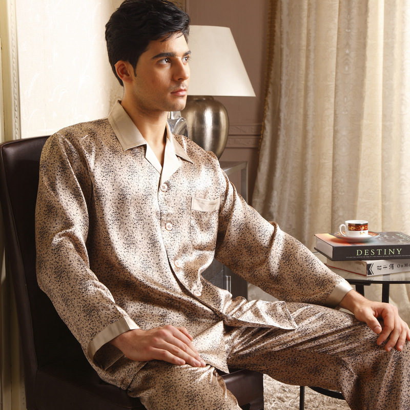 Thermal 2011 new arrival new arrival men's pure silk mulberry silk long-sleeve sleep set 10